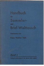 Handbuch für Sammler- und Brief-Welttausch - Band 1,