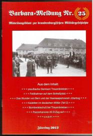 Barbara-Meldung Nr. 25. Mitteilungsblatt zur brandenburgischen Militärgeschichte.