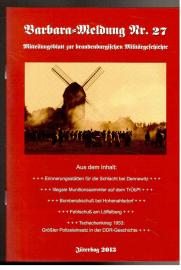 Barbara-Meldung Nr. 27. Mitteilungsblatt zur brandenburgischen Militärgeschichte.