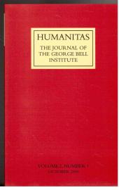 Humanitas: The Journal Of The George Bell Institute (Vol. 2, No. 2, October 2000)