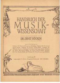 Handbuch der Musikwissenschaft. Lieferung 76: Evangelische Kirchenmusik. Heft 5 (Schlußheft)