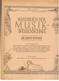 Handbuch der Musikwissenschaft. Lieferung 50: Evangelische Kirchenmusik. Heft 1