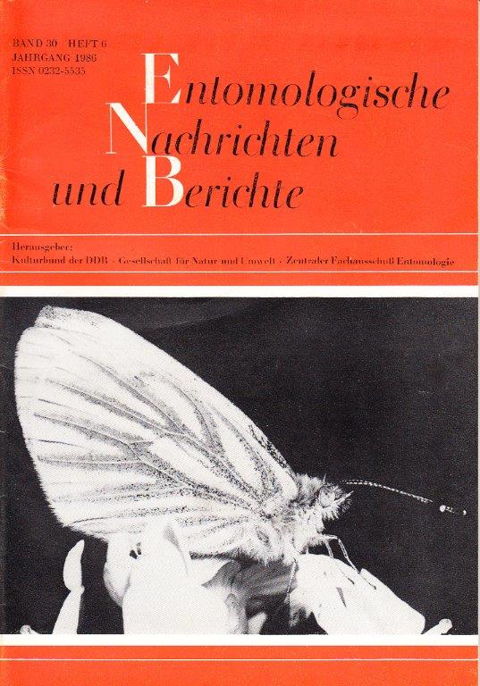 Entomologische Nachrichten und Berichte. Band 30, Heft 6 (1986)