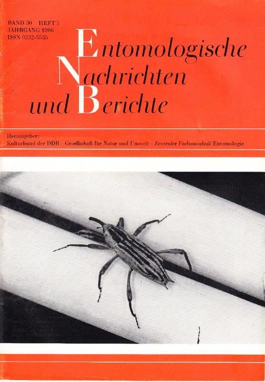 Entomologische Nachrichten und Berichte. Band 30, Heft 5 (1986)