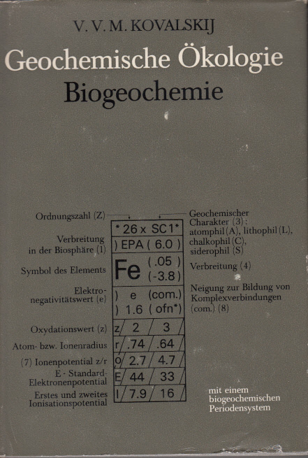 Geochemische Ökologie : Biogeochemie.