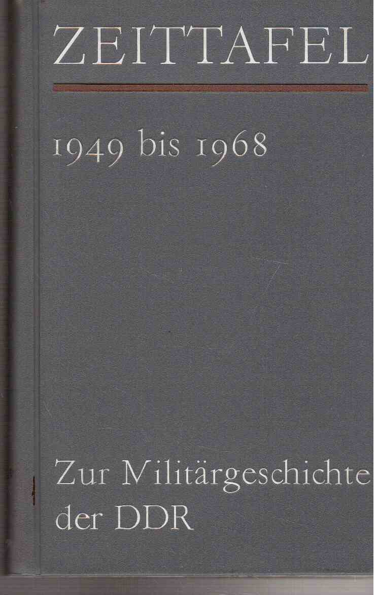 Zeittafel zur Militärgeschichte der Deutschen Demokratischen Republik, 1949 bis 1968