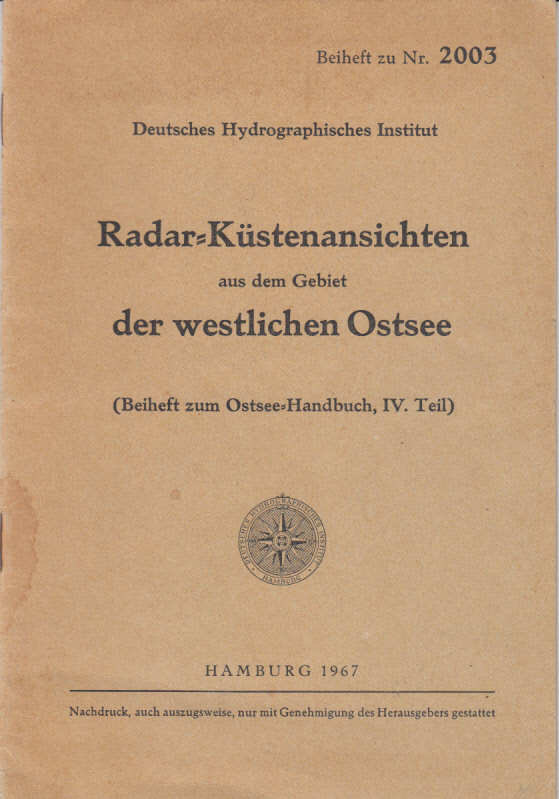 Radar-Küstenansichten aus dem Gebiet der westlichen Ostsee (Beiheft zum Ostsee-Handbuch, IV. Teil)