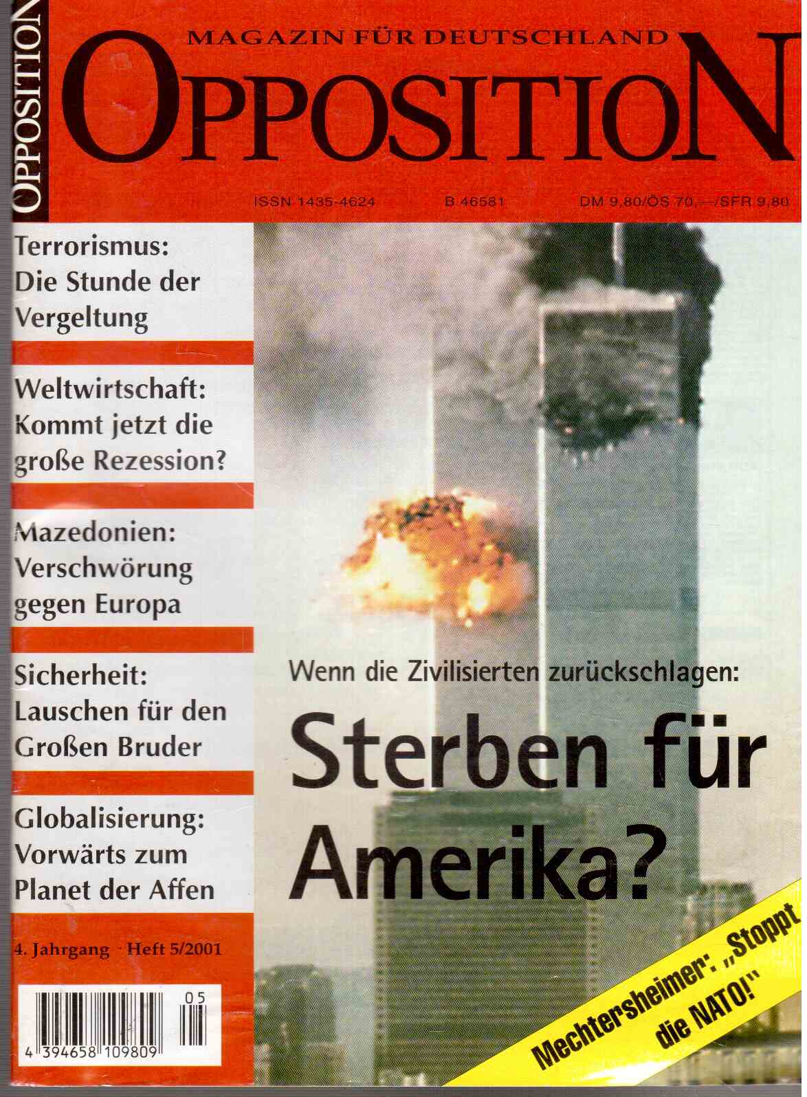 Opposition : Magazin für Deutschland. 4. Jahrgang Heft 5(2001)