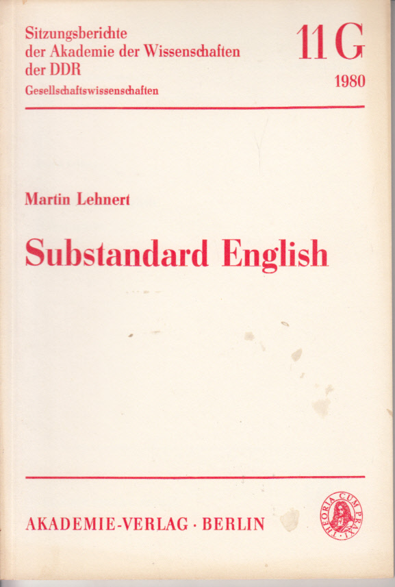Substandard English (Vulgärenglisch)
