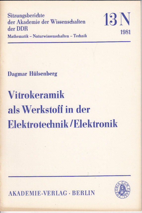 Vitrokeramik als Werkstoff in der Elektrotechnik-Elektronik.