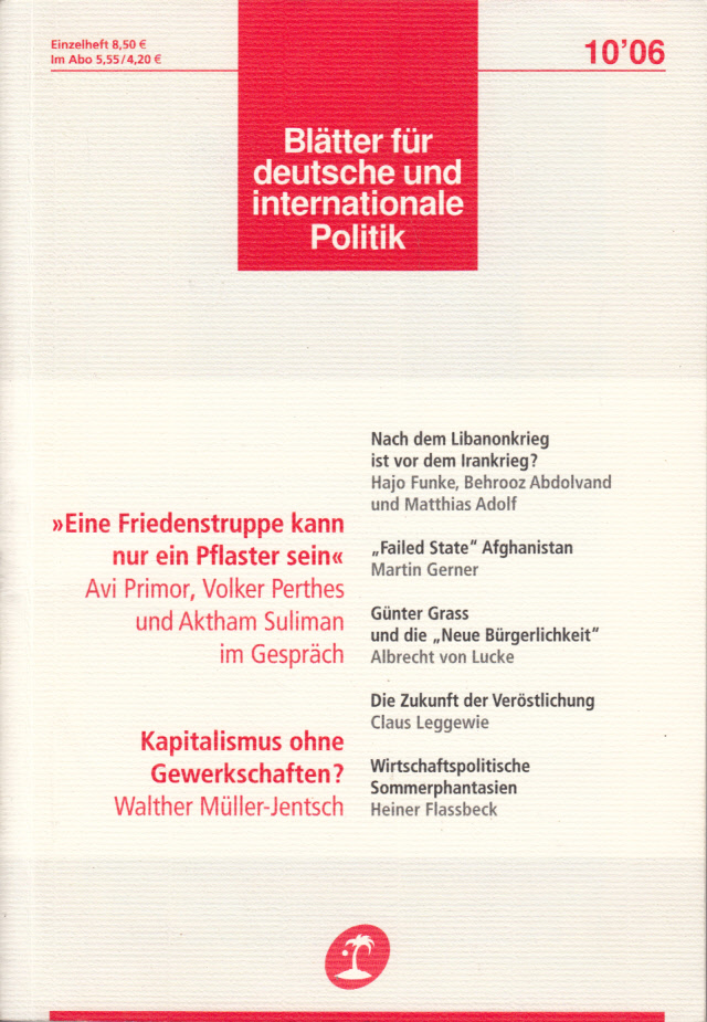 Blätter für deutsche und internationale Politik 10(2006)