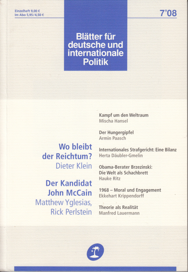 Blätter für deutsche und internationale Politik 7(2008)
