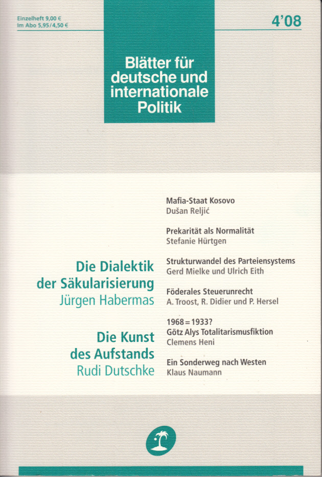 Blätter für deutsche und internationale Politik 4(2008)