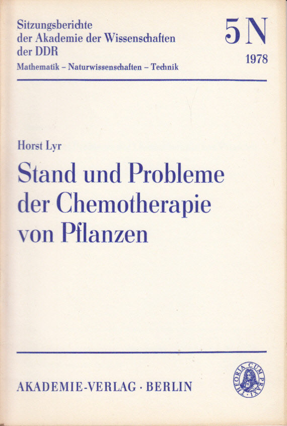 Stand und Probleme der Chemotherapie von Pflanzen