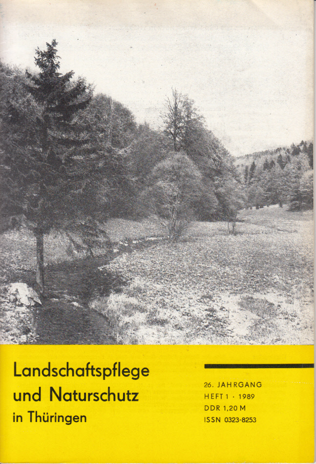 Landschaftpflege und Naturschutz in Thüringen. 26. Jg., Heft 1(1989)
