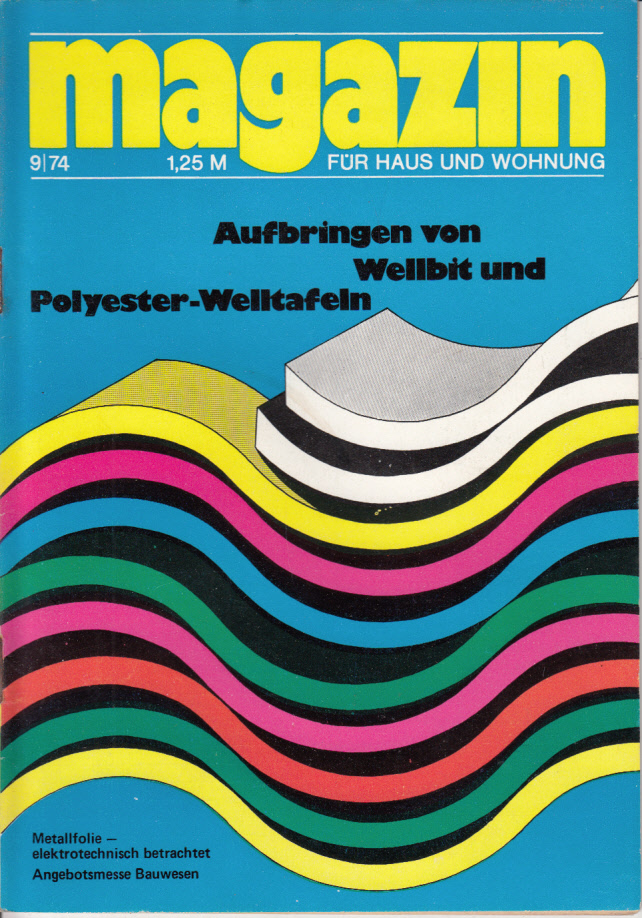 Magazin Für Haus und Wohnung Heft 09/1974 Aufbringen von Wellbit und Polyester-Welltafeln