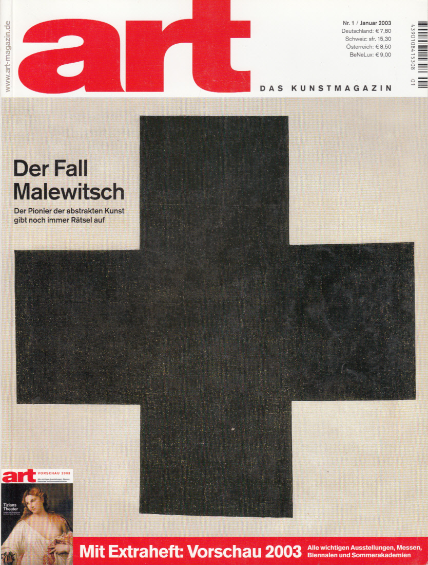 Art : Das Kunstmagazin. Heft 1 - Januar 2003