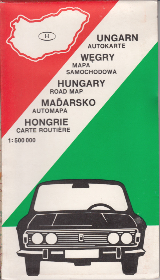 Ungarn Autokarte - Wegry Mapa Samochodowa - Hungary Road Map - Madarsko Automapa - Hongrie Carte Routiere 1 : 50000