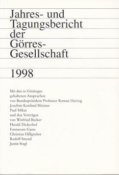 Jahres- und Tagungsbericht der Görres-Gesellschaft 1998.