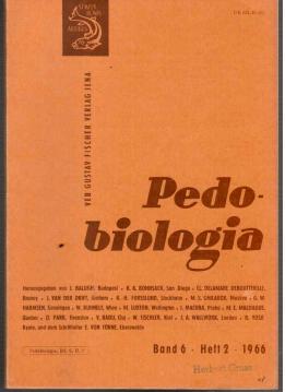 Pedobiologia. Bd. 6, Heft 2, 1966