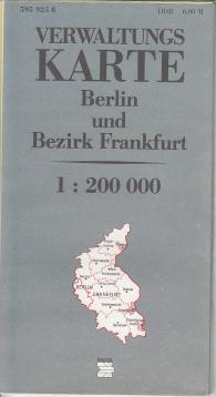 Verwaltungskarte Berlin und Bezirk Frankfurt 1 : 200.000