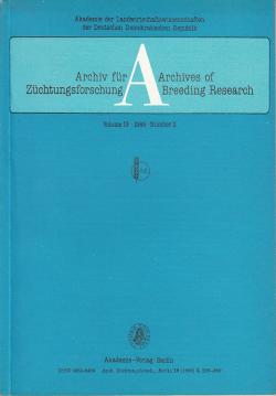 Archiv für Züchtungsforschung - Archives of Breeding Research. Volume 19, Nr. 3 (1989)