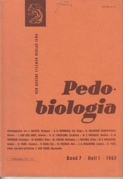 Pedobiologia. Bd. 7, Heft 1, 1967