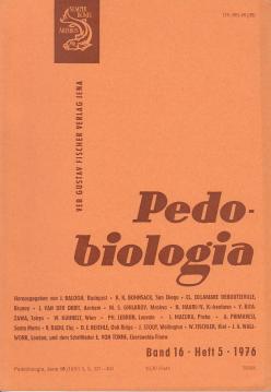 Pedobiologia. Bd. 16, Heft 5, 1976