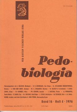 Pedobiologia. Bd. 16, Heft 4, 1976