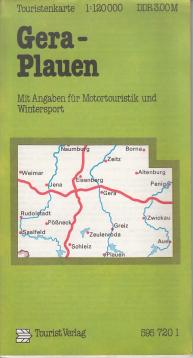 Gera, Plauen 1 : 120 000. Touristenkarte. Mit Angaben für Motortouristik und Wintersport