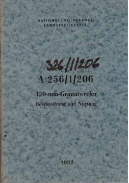 120-mm-Granatwerfer Beschreibung und Nutzung, DV A 256/1/206