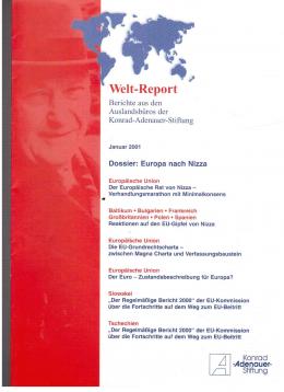 Welt-Report Berichte aus den Auslandsbüros der Konrad-Adenauer-Stiftung 2001 Heft 1-12