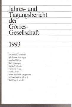 Jahres- und Tagungsbericht der Görres-Gesellschaft 1993.