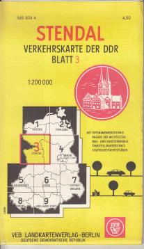 Verkehrskarte der DDR Blatt 3: Stendal