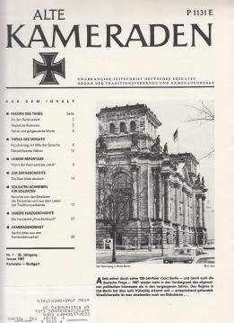 Alte Kameraden. Unabhängige Zeitschrift Deutscher Soldaten. 35. Jhg., Heft 1-12, 1987