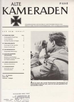 Alte Kameraden. Unabhängige Zeitschrift Deutscher Soldaten. 34. Jhg., Heft 1-12, 1986