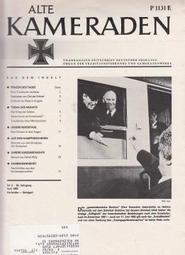 Alte Kameraden. Unabhängige Zeitschrift Deutscher Soldaten. 30. Jhg., Heft 6, 1982