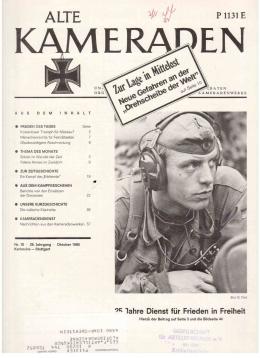 Alte Kameraden. Unabhängige Zeitschrift Deutscher Soldaten. 28. Jhg., Nr. 10, Oktober 1980