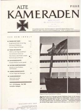 Alte Kameraden. Unabhängige Zeitschrift Deutscher Soldaten. 28. Jhg., Nr. 5, Mai 1980