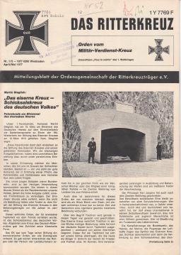 Das Ritterkreuz. Mitteilungsblatt der Ordensgemeinschaft der Ritterkreuzträger e.V. Nr. 1/2(1977)