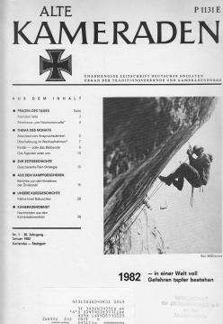 Alte Kameraden. Unabhängige Zeitschrift Deutscher Soldaten. 30. Jhg., 1/1982