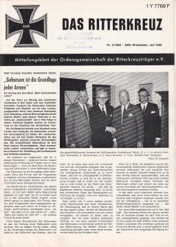 Das Ritterkreuz. Mitteilungsblatt der Ordensgemeinschaft der Ritterkreuzträger e.V. Nr. 2(1969)