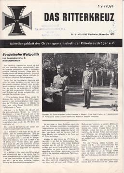 Das Ritterkreuz. Mitteilungsblatt der Ordensgemeinschaft der Ritterkreuzträger e.V. Nr. 4(1970)