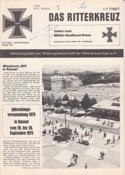 Das Ritterkreuz. Mitteilungsblatt der Ordensgemeinschaft der Ritterkreuzträger e.V. Nr. 3(1975)