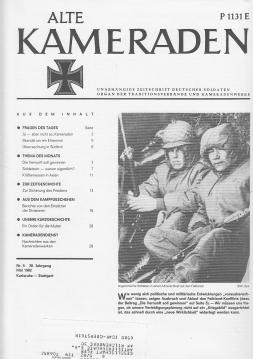 Alte Kameraden. Unabhängige Zeitschrift Deutscher Soldaten. 30. Jhg., Heft 5, 1982