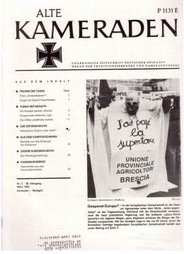 Alte Kameraden. Unabhängige Zeitschrift Deutscher Soldaten. 30. Jhg., Heft 3, 1982