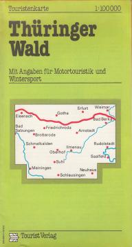 Thüringer Wald : Touristenkarte mit Angaben für Motortouristik und Wintersport