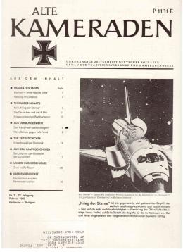 Alte Kameraden. Unabhängige Zeitschrift Deutscher Soldaten. 33. Jhg., Nr. 2, Februar 1985