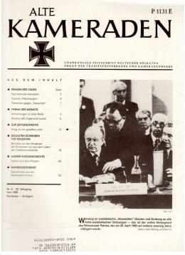 Alte Kameraden. Unabhängige Zeitschrift Deutscher Soldaten. 33. Jhg., Nr. 6, Juni 1985