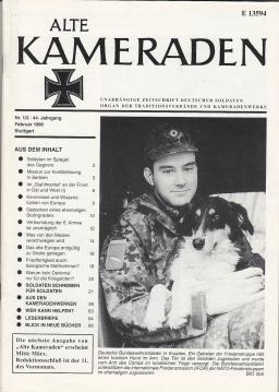 Alte Kameraden. Unabhängige Zeitschrift Deutscher Soldaten. 44. Jhg., Nr. 1/2, Februar 1996